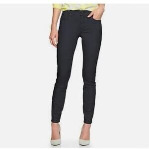 1969 WOMENS COATED BIKER LEGGING JEANS black Gap size 26